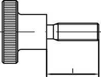 Rändelschraube hohe Form DIN 464 Messing blank M 3 x 8-50 Stück